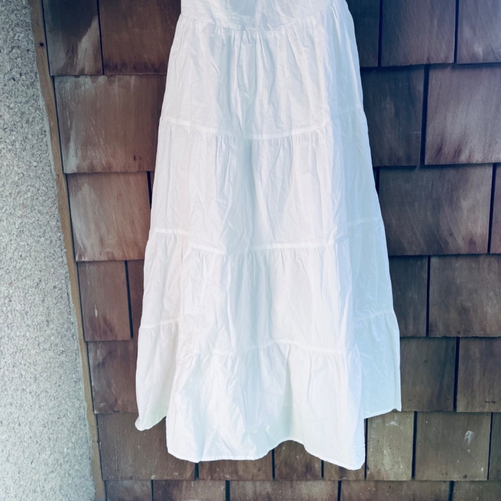 Revolve ASTR Sweetheart Neck Tiered Ruffle Cotton Midi Dress - Picture 9 of 17
